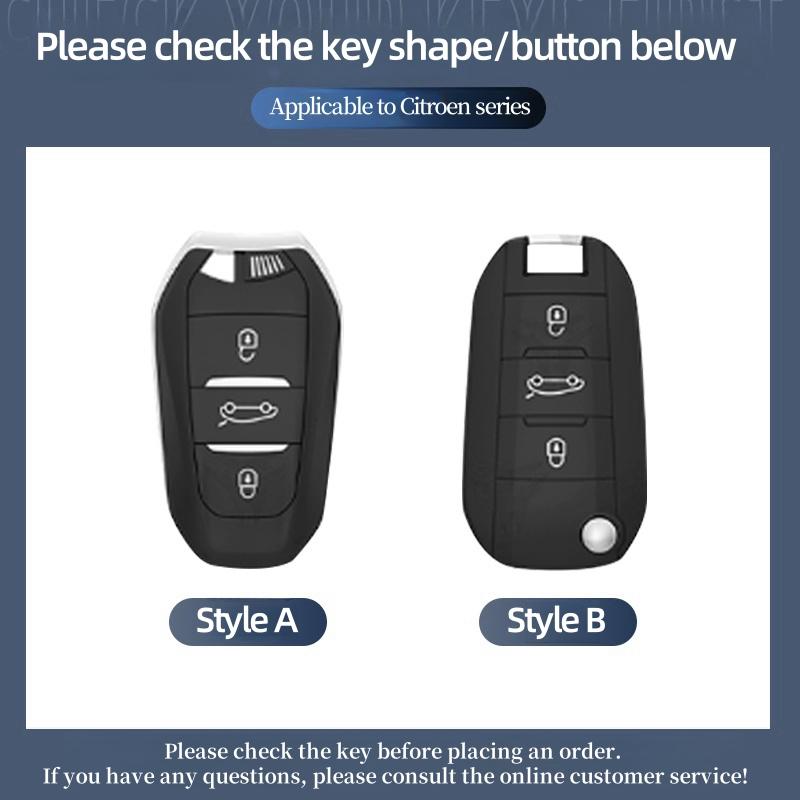 YKFEA1 Zinc Alloy High-end Car Key Cover For Citroen C1 C2 C3 C4 C5 C6 VTS Xsara C-Crosser Berlingo Jumpy Key Bag Keychain Accessories