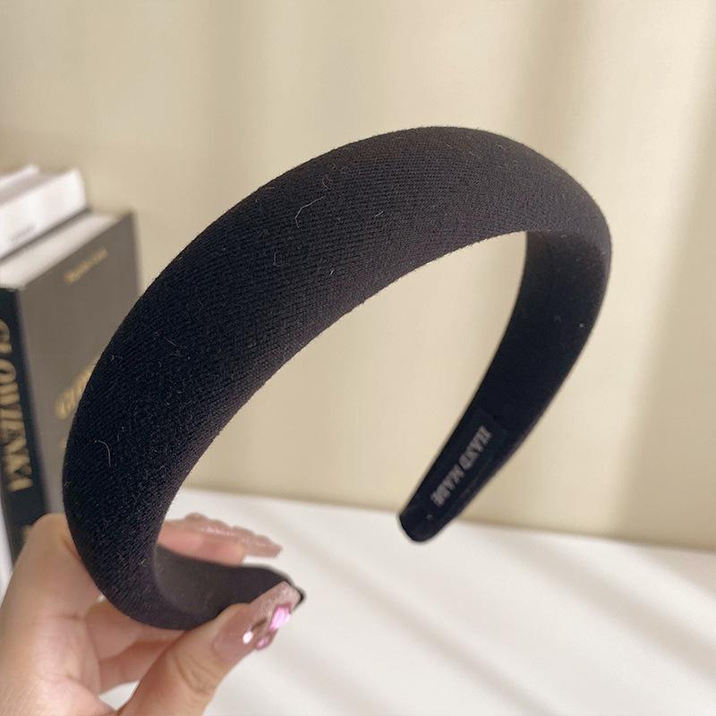 Новые Корейские Большие Широкие Воланы Сатиновый Безель Черный Кофе Нейтральный Однотонный Ободки для Волос для Женщин Девушек Аксессуары для Волос