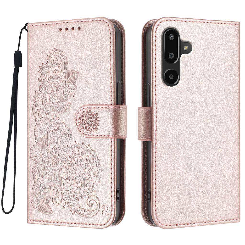 For Samsung Galaxy M16 5G/Galaxy F16 5G Phone Cases Mandala Flower Leather Wallet Mobile Cover with Strap