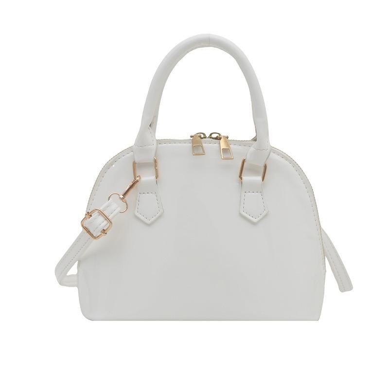 Портативная сумка-ракушка однотонная простая модная трендовая универсальная повседневная ретро на плечо сумка-мессенджер премиальная на ощупь сумка