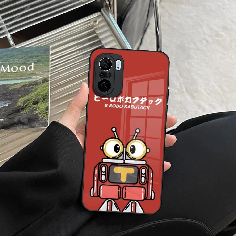 Чехол-телефон Робот Кабутак Б Робо для Xiaomi Redmi Note 14 13 12 11 Ultra Pro Lite 5G закаленное стекло