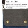 Phoenix Mini Shoulder Bag for and Keys Canvas and Denim Material Unisex Strap Included Pouch Bag Smartphone, Wallet, [6-inch (Navy)] / / <45-Day