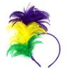 Ободок Марди Гра для женщин, головной убор в стиле флаппер, аксессуары для маскарадной вечеринки, элегантный ободок с перьями