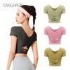 Женский топ для йоги Бесшовные спортивные футболки с короткими рукавами Одежда для фитнеса Рубашка для йоги с короткими рукавами Тренажерный зал Топ для бега Активная женская одежда Спортивный топ