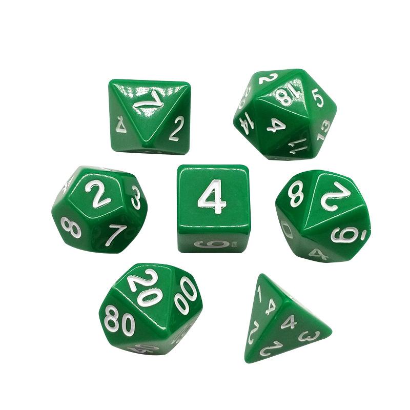 7 шт./лот, многогранные игральные кости из смолы D&D D4 D6 D8 D10 D% D12 D20, многогранные игральные кости TRPG, настольные игры