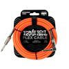 Genuine Ernie Ball 6467 20ft Flex Instrument Orange Cable, 6.09m, S-L Shape,