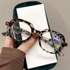 Spring Leg Pc Frame Presbyopia Glasses Retro Large Oval Reading Glasses For Elderly Blocking Blue Light Presbyopia Eyeglasses
