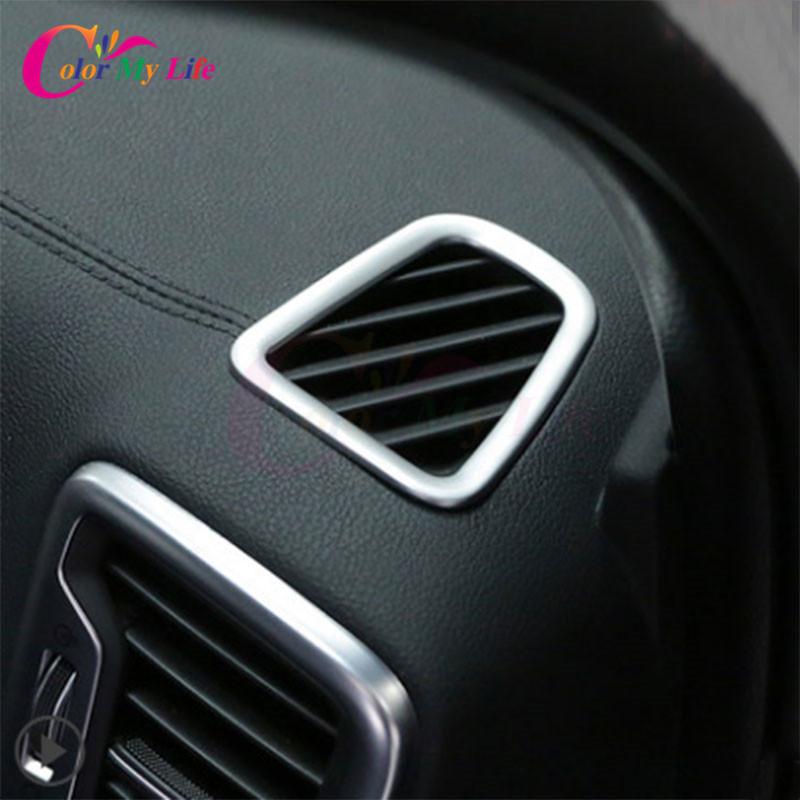 2 Pcs/Set Stainless Steel Car Air Vent Circle Trim Air Conditioner Protection Sticker for Kia Sportage Kx5 QL 2016 -