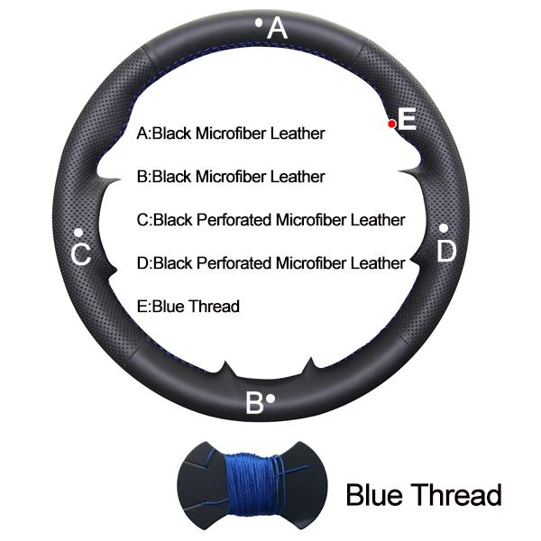 Black Beige Gray Car Auto Steering-Wheel Cover Wrap Hand Sewing For Subaru WRX (STI) 2015- Levorg 2015 2016 -