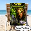 Custom Name World Warcraft Microfiber Beach Towel Super Soft & Absorbent for Bath, Beach, Travel  Bath Time Accessory, Fan gifts