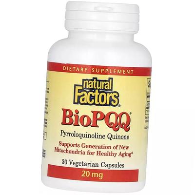 Пирролохинолинхинон, BioPQQ 20, Natural Factors  30вегкапс (70406007)
