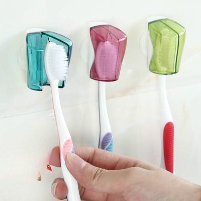 Крышка для зубной щетки на присоскеСемейный держатель для зубных щеток на присоске3 набораОткрывающийся и закрывающийся футляр для зубной щетки