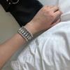 Двухрядный Широкий Браслет-Манжета Геометрический Классические Браслеты со Стразами Для Женщин
