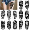 Set Water Transfer Printing Black Element Animal Pattern Simulation Disposable Party Casual Tattoo Sticker Tattoo