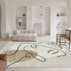 Nordic Simple Abstract Line Carpet Living Room Large Area Cloakroom Floor Mat Girls Bedroom Decorative Carpet