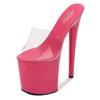 Women's Summer High-heeled Shoes Stiletto Sexy Waterproof Platform Hate Sky High Ultra-high Slippers 1986 Series 20cm Heel 10cm Platfrom LFD