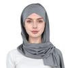 Мусульманская мода Однотонная повязка на голову крест-накрест с интегрированным пескозащитным шарфом