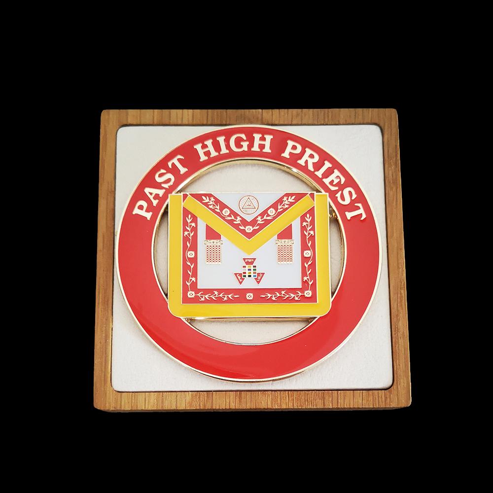 Masonic Car Emblem "PAST HIGH PRIEST'' Zinc Alloy Symbol Gift for Freemason Cloth Accessories Personalized Car Decoration