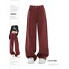 Women Red Jeans Harajuku Vintage 2000s Y2k Baggy Denim Trousers Harajuku Oversize Wide Cowboy Pants 90s Trashy Punk Clothes 2024