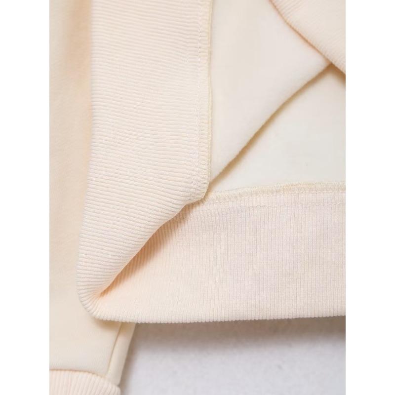 Женский свитер с длинным рукавом и круглым вырезом, свободный повседневный свитшот с вышитым текстом