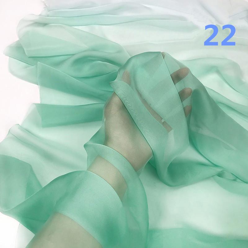 2M Ткань шифон градиентного цвета радуги в древнем стиле 30D органза тюль для DIY ханьфу свадебного платья сценического декора