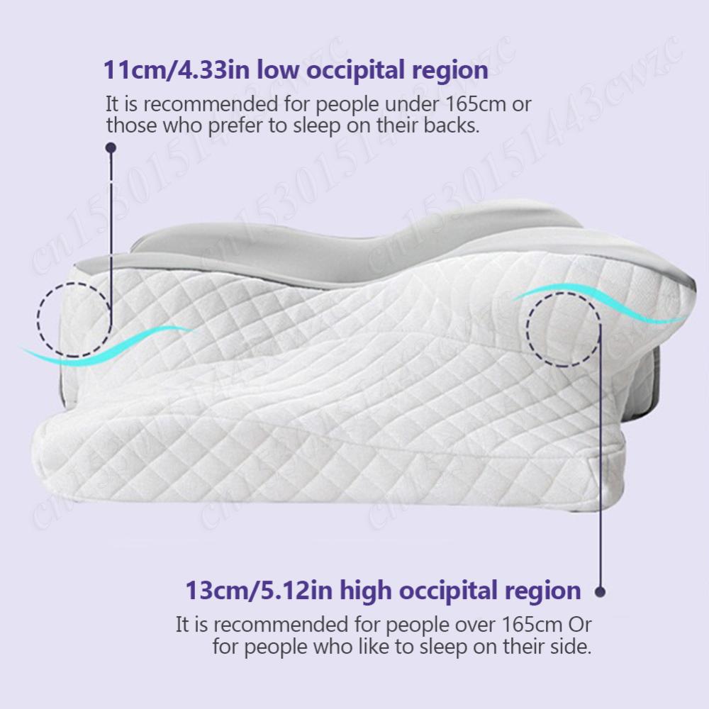 Orthopedic Neck Shoulder Soft Memory Foam Pillow Ergonomic Slow Rebound Cervical Support Pillows for Sleeping & Neck Pain Relief