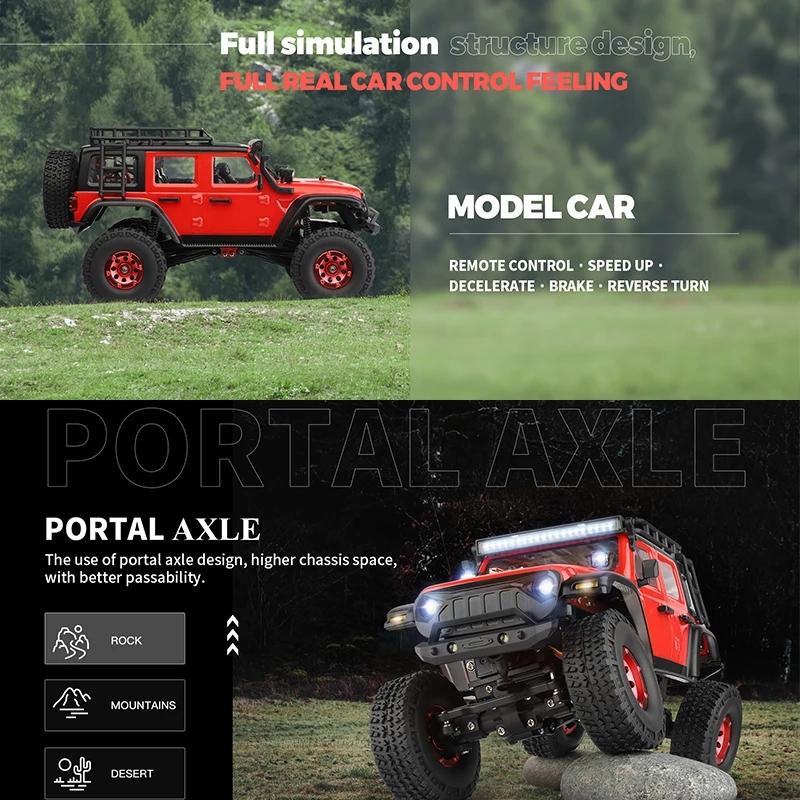 Wltoys 2428 1:24 RC Машина 2.4G Со Светодиодными Огнями 4WD Внедорожник Модель Грузовик на Радиоуправлении Для Детей Игрушка Подарок