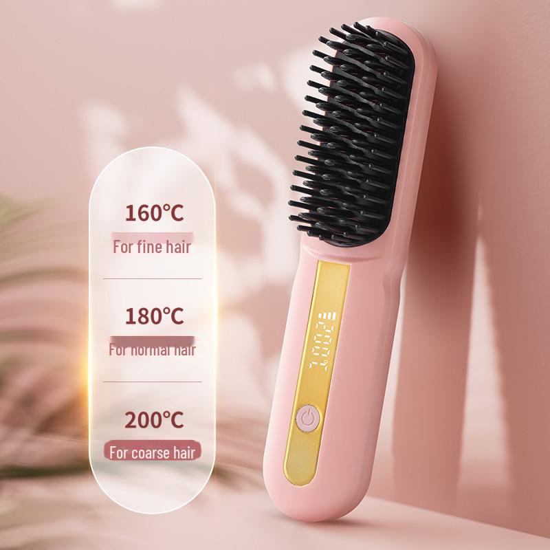 Беспроводной двухцелевой выпрямитель для волос и щипцы для завивки — портативный, маломощный, идеально подходит для студентов.