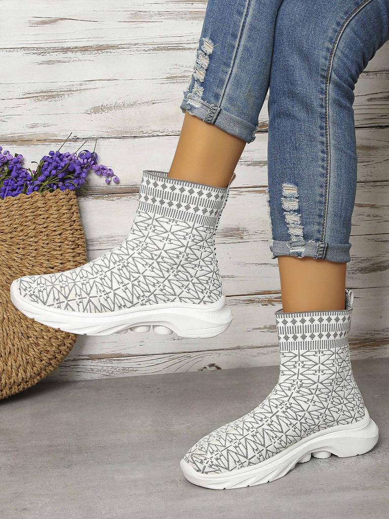 Модная женская обувь с высоким берцем, новинка 2024 года, весенняя повседневная спортивная обувь на толстой подошве, повседневная спортивная женская обувь на платформе, кроссовки