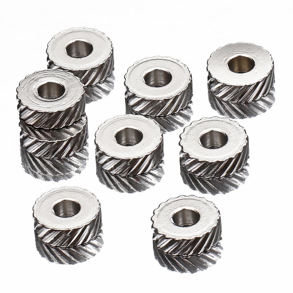 20pcs Stainless Steel Thread Bead 6mm Gold Color Engraving Spacer Beads for Jewelry Making DIY Necklace Bracelet Charms Pendants