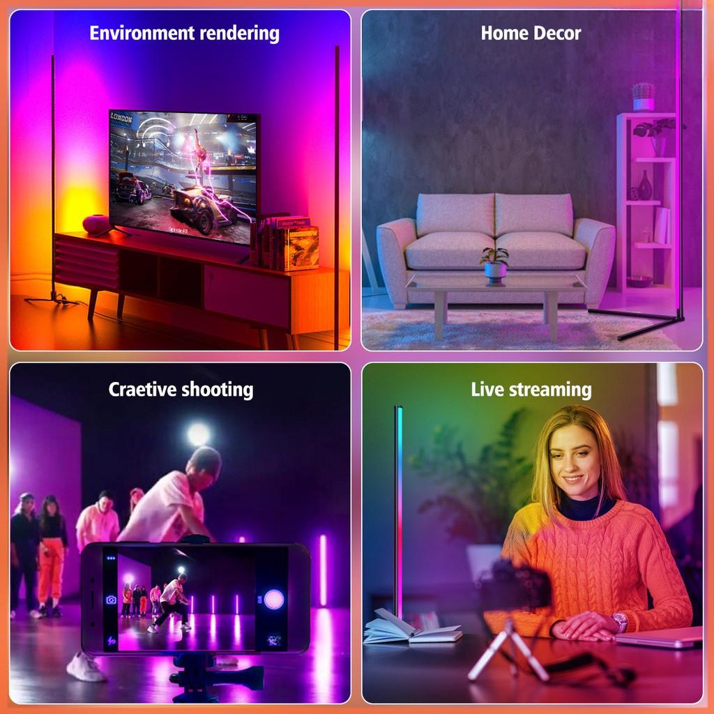 Smart RGB Corner Floor Lamp 5V USB Music Sync Atmosphere Light 180CM Multi-Color Gradient Stand Lighting Lamp