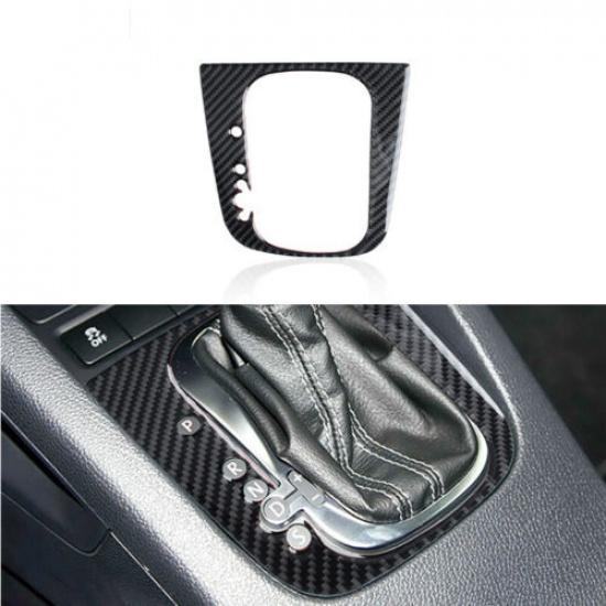 1Pcs Carbon Fiber Car Center Gear Shift Panel Cover For VW Golf 6 LHD 08 10 12