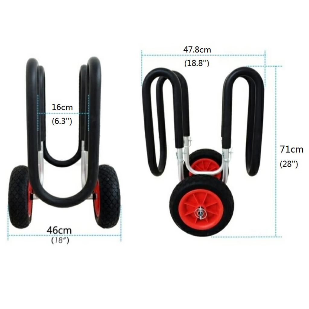 Stand Up Paddle Board SUP Transport Cart Aluminum 2 Wheels Surf Board Carrier