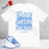 Think Outside the Box Shirt To Match Jordan 12 Melo 2025 | University Blue Sneaker Tee | Streetwear Graphic T-Shirt