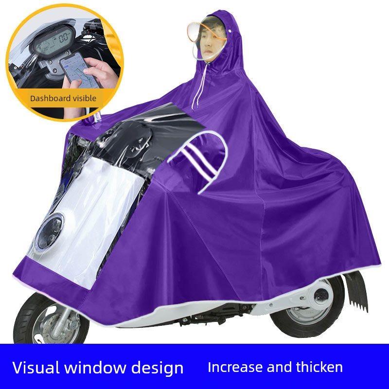 Authentic Electric Vehicle Rain Poncho, Motorcycle Raincoat, Single or Double Person, Enlarged and Thickened, Full-Body Storm-Proof for Electric