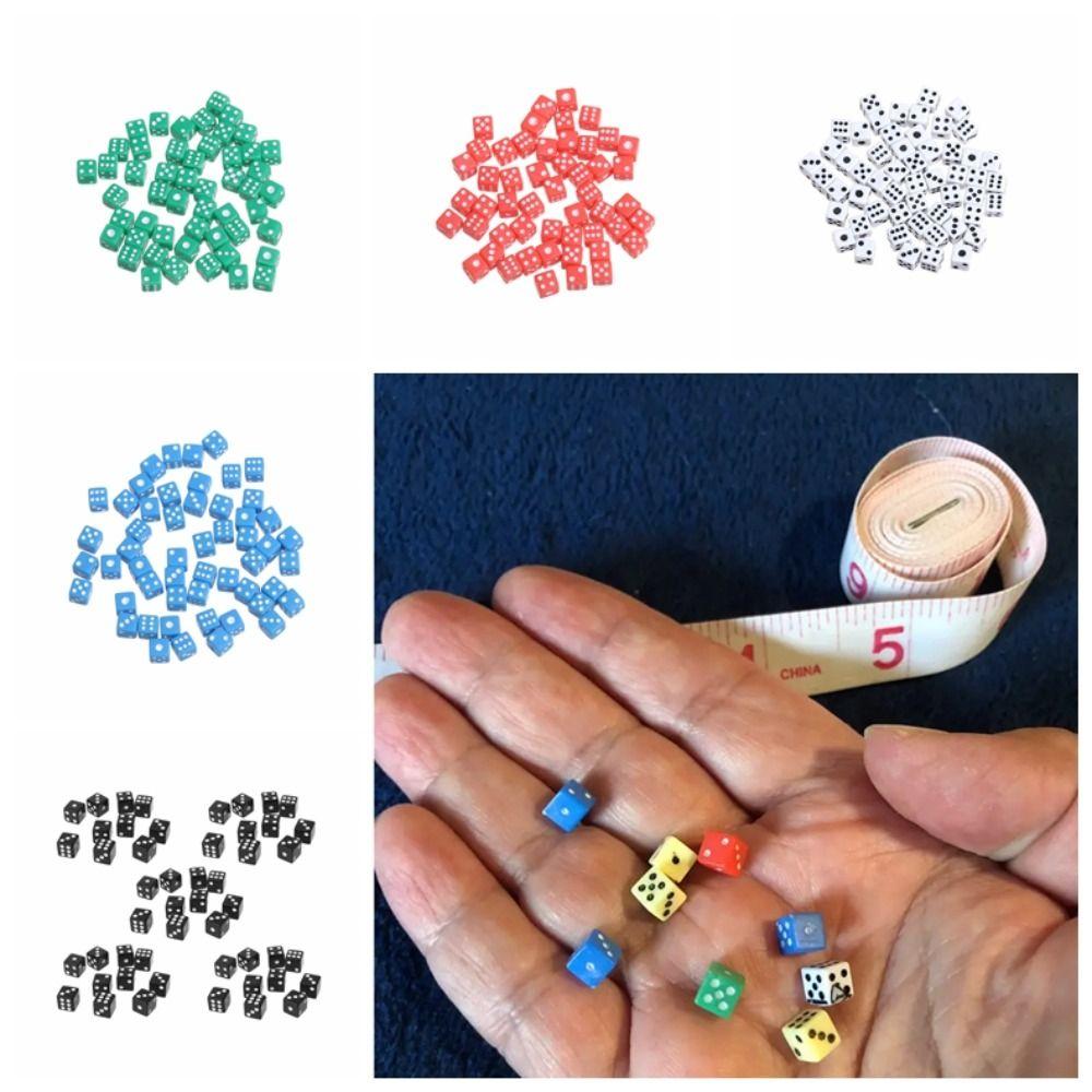 Acrylic Mini Dice 5mm Party Dice Standard Six Sided 5mm Dice Gambling Game