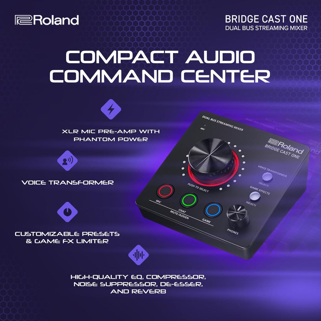 Roland CAST DAC Cast Roland/BRIDGE ONE/Gaming Amplifier/Audio Interface/Distribution/Gaming Mixer/Mac/Windows/PS5/Boichen/Bridge One/BRC-ONE