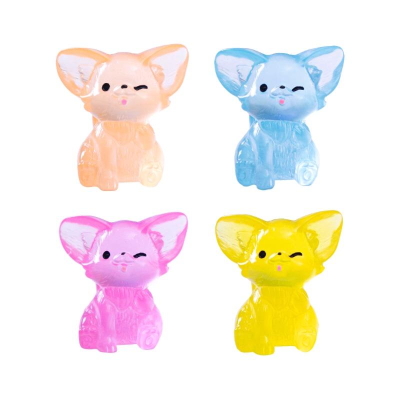 Светящаяся фигурка лисы-ушки, декоративные аксессуары, мини-ландшафтные миниатюрные настольные украшения