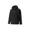 Puma Твердый флисовый теплый пуловер с капюшоном, мужские топы, черный 533122-01