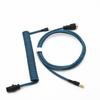 Премиальный ручной работы USB Type-C кабель данных GX16 Черный Авиатор Спиральный USB Витой кабель для клавиатуры