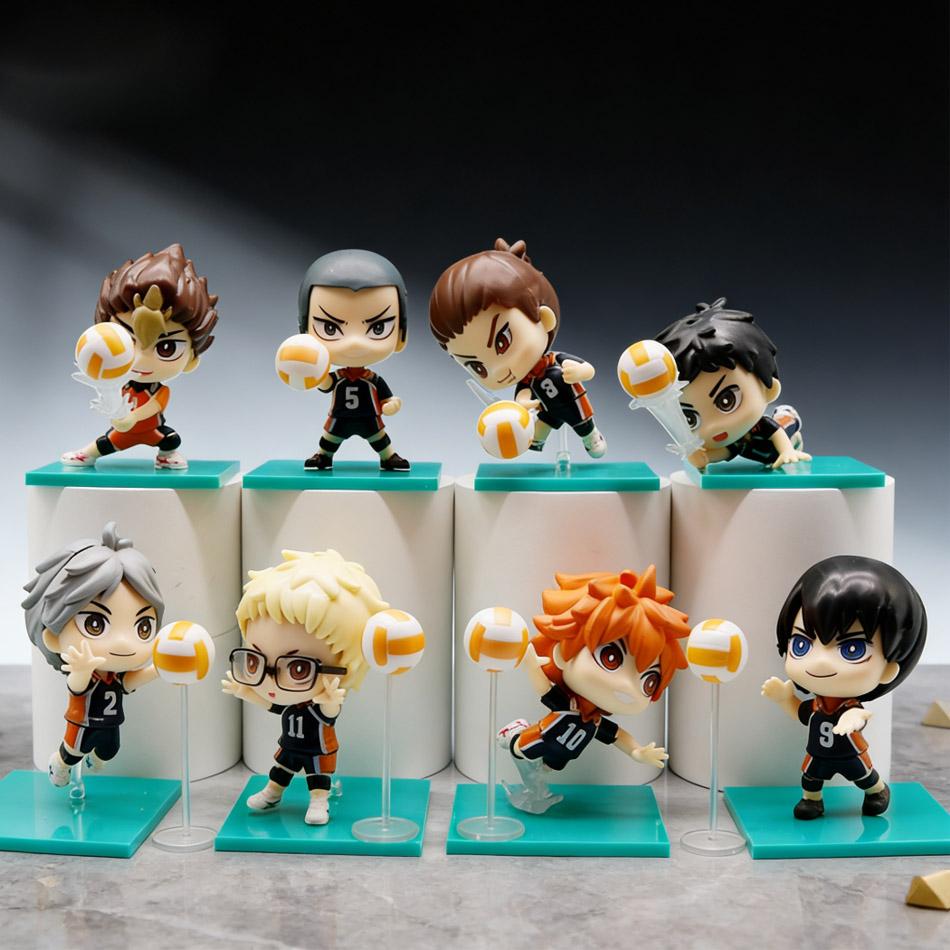 Лучшие 8 шт. Haikyuu!! Многофигурный Аниме Набор для Действий, Милые Фигурки Модели, Коллекционные Игрушки, Подарок для Детей и Рождественский Подарок