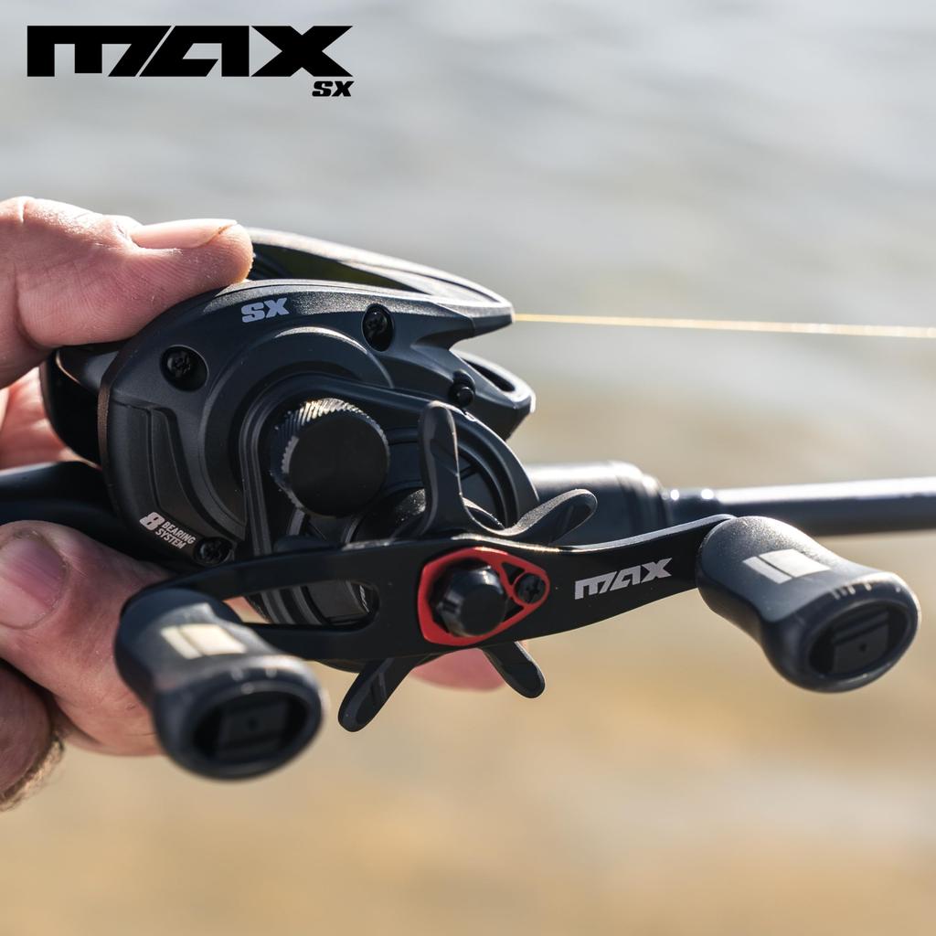 Abu Garcia MAX5 SX Низкопрофильная кастинговая катушка для ловли басса в соленой воде,