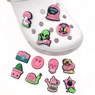 12шт милые розовые подвески для обуви из ПВХ серии для украшения обуви