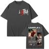Unisex Women Clothing Fashion Hip Hop T-shirt Rapper Luar La L Poster Graphic T Shirts Music Album L3TRA Double Sided Print T Shirt