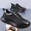 Men's Shoes Autumn and Winter 2024 New Casual Leather Shoes Men's Running Sports Shoes Men's Soft Sole Autumn