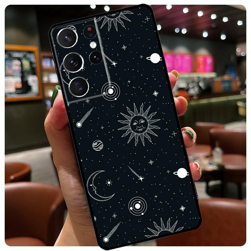 Чехол для телефона "Солнце, Луна и Звезды" для Samsung Galaxy S24 Ultra S20 S21 S22 S23 S25 Ultra S9 S10 Plus S25 FE