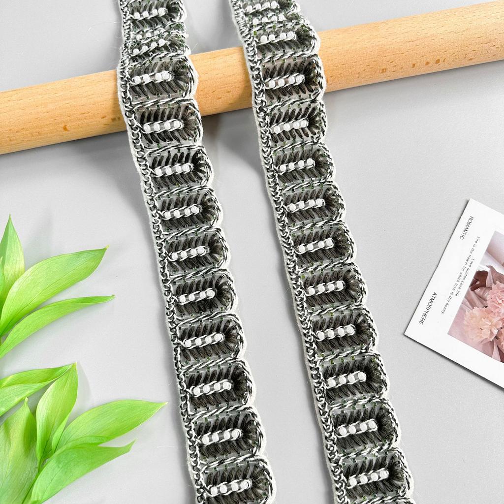 4,5 см Вышивка бисером Прядь Штрих-код Пояс для одежды Платье Домашние аксессуары для окон Кружевные аксессуары