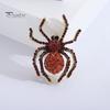 Брошь-паук, блестящий декор со стразами, реалистичная форма паука, украшение для воротника одежды, антикоррозийный сплав, легкая одежда, ювелирные изделия, женский подарок