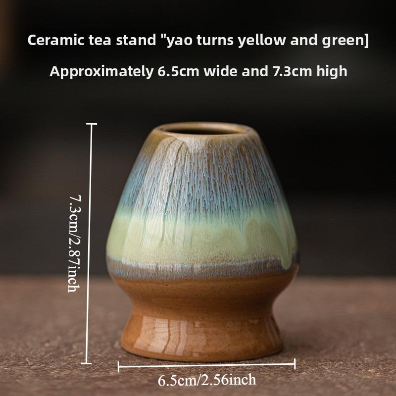 Ceramic Tea Whisk Bamboo Hat Point Wiping Tool Tea Constitutional Tray Japanese Tea Ceremony Accessories