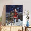 Рождественская алмазная живопись Санта-Клаус Мозаика Алмазная вышивка Олень ручной работы Подарок Настенные картины Искусство 30x40 см/12x16 дюймов
